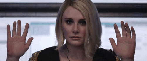 Argylle - silver tabby Scottish fold cat Alfie Chip attacking Ritter Bryan Cranston with Elly Bryce Dallas Howard and Aidan Sam Rockwell animated gif