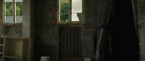 The Beasts - As Bestas - Antoine Denis Ménochet passing tuxedo kitten on trash bin animated gif