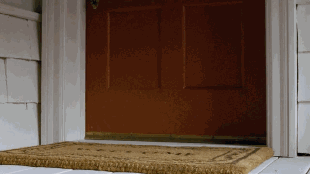 Bewitched - Lucinda tortoiseshell cat looking for cat door animated gif