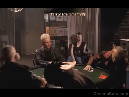 Buffy the Vampire Slayer - Life Serial - tabby kittens being placed in basket by demons as poker ante animated gif