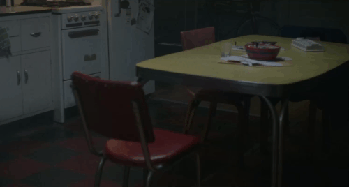 Caught Stealing - Hank Austin Butler watches longhair brown tabby cat Bud Tonic run to him animated gif