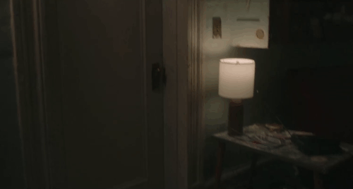 Caught Stealing - Hank Austin Butler watches longhair brown tabby cat Bud Tonic hissing at Roman Regina King animated gif