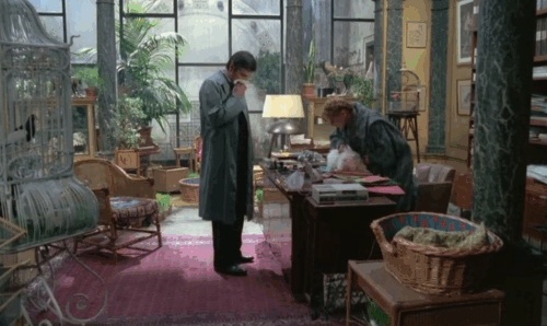 Le Choc - The Shock - Terrier Christian Alain Delon taking white longhair cat Nini from Jeannes Stephanie Audran animated gif