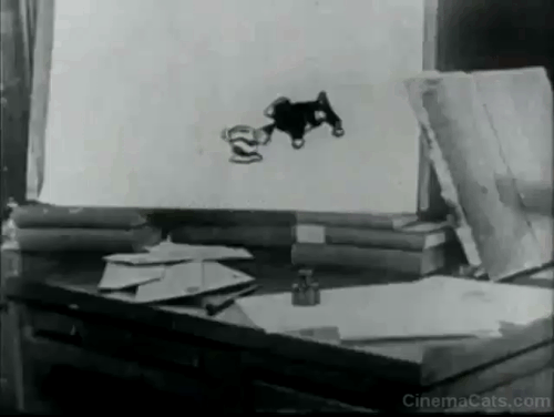 The Clown's Little Brother - Koko the Clown landing on kitten's back