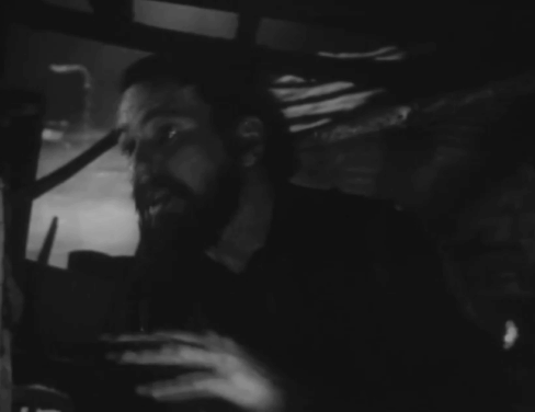 Daniel Boone - Daughter of the Devil - Kresson Mario Alcalde showing longhair black cat to Marie Pilar Seurat then tossing the cat aside animated gif