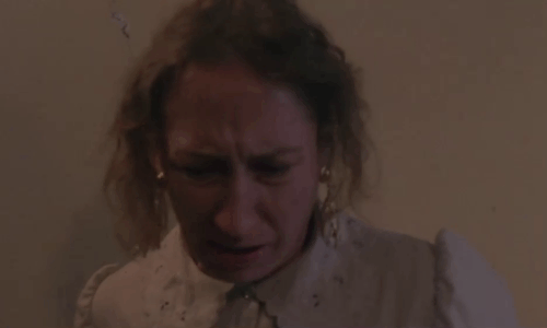 Demonia - Lilla Carla Cassola being attacked by cats and cat puppets animated gif