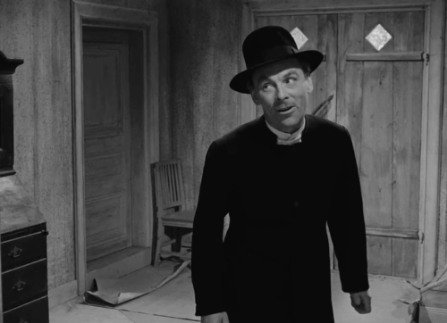 The Devil's Eye - Djävulens öga - black cat meowing after Vicar Nils Poppe exits animated gif