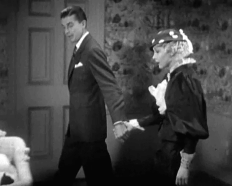 Disgraced - Gay Helen Twelvetrees and Kirk Bruce Cabot looking at kittens in bassinet animated gif