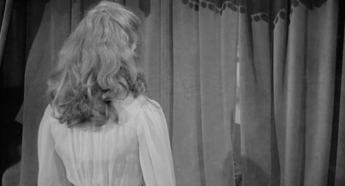 Fanny Hill - Fanny Leticia Román watching Mrs. Brown Miriam Hopkins throw tabby cat from bed animated gif
