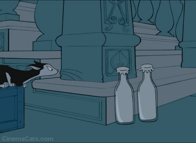 Fantasia 2000 - black and white cat opening milk bottle