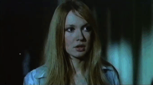 The Killer Wore Gloves - La muerte llama a las 10 - Siamese cat Bonzo jumping at Peggy Gillian Hills animated gif