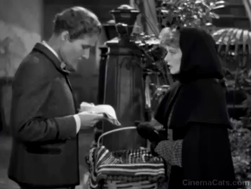 Little Women - Jo Katharine Hepburn giving Laurie Douglass Montgomery a basket of kittens animated gif