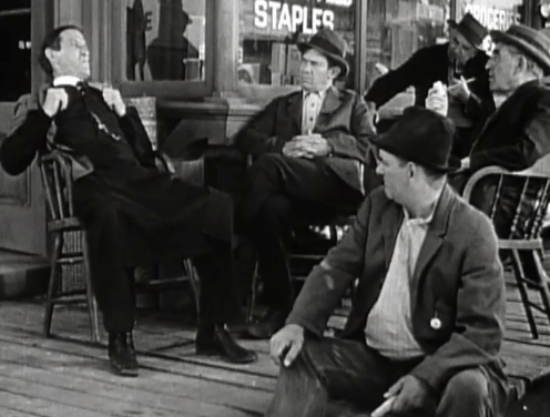 Mrs. Wiggs of the Cabbage Patch - tabby and white cat Bobby leaping over Mr. Bagby Charles Middleton being chased by dog Klondike Rex animated gif