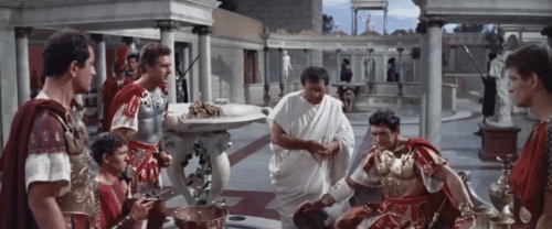 Ponzio Pilato - Pontius Pilate - Siamese kitten on fountain behind Jean Marais animated gif