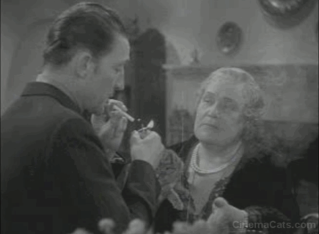 Satan Met a Lady - Madame Barabbas Alison Skipworth and tabby kitten animated gif