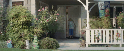 Scouts Guide to the Zombie Apolcalypse - numerous cats coming out of Miss Fielder's house animated gif