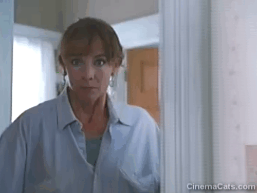 Strays - Lindsey Kathleen Quinlan opening door to find numerous cats inside baby crib animated gif