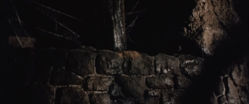 The Witchmaker - black cat running into cave and changing into Felicity Johnson Sue Bernard animated gif