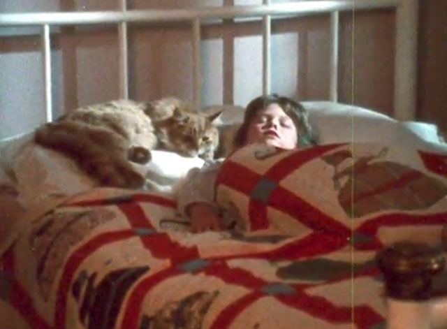 Alexander Baxter - longhair ginger tabby cat sleeping with little girl Debbie Nicole Marie Torrence