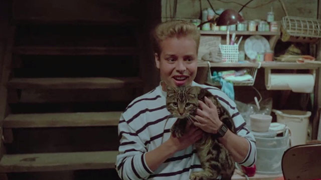 Amityville Horror The Evil Escapes - Brian Aron Eisenberg holding tabby cat Pepper