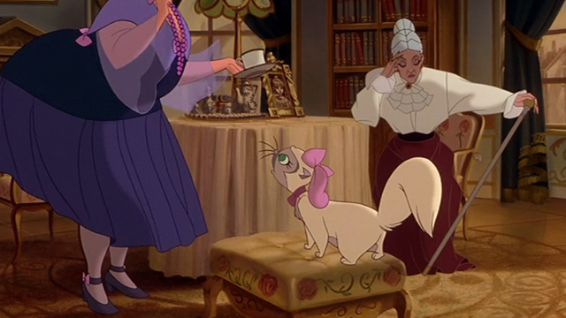 Anastasia - kitten on stool with Dowager Empress