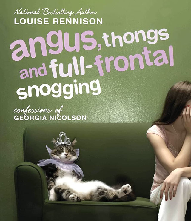Angus, Thongs and Full-Frontal Snogging - book cover with cat Angus