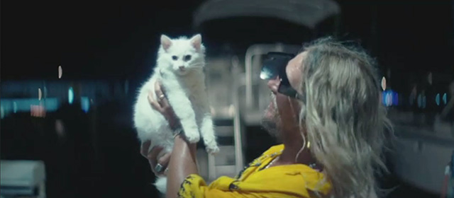 The Beach Bum - Moondog Matthew McConaughey finding tiny white kitten
