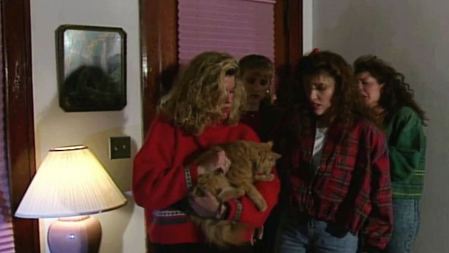 Beauty Queen Butcher - Muffy Kathryn A. Mensik holding longhair ginger tabby cat Eartha with Elizabeth Tammy Pescatelli, Alison Kimberly Ann Kurtenbach and Shelley Laura Schutter