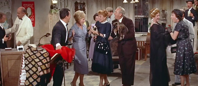Bells Are Ringing - couple with Siamese cats with Ella Judy Holliday and Jeff Dean Martin in answering service office