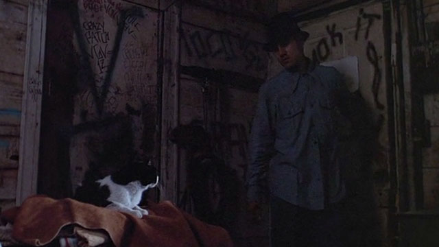 Boulevard Nights - Chuco Danny De La Paz entering gang hideout to find tuxedo cat