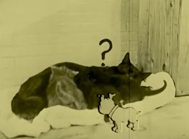 Bobby Bumps Fresh Fish - cartoon bulldog Fido confused at sight of black cat nursing kittens