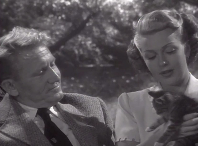 Cass Timberlane - Cass Timberlane Spencer Tracy with Virginia Lana Turner looking at tiny tabby kitten Cleo