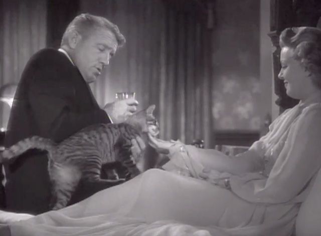 Cass Timberlane - Cass Timberlane Spencer Tracy with Virginia Lana Turner in bed and tabby cat Cleo