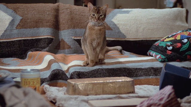 The Cat From Outer Space - alien cat Jake Abyssinian Rumple looking at bar of gold