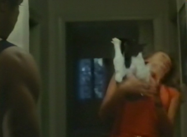 Cat in the Cage - tuxedo cat Samson thrown at Susan