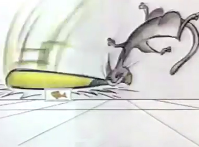 Cat's Can - animated cat hits can of cat food with baseball bat