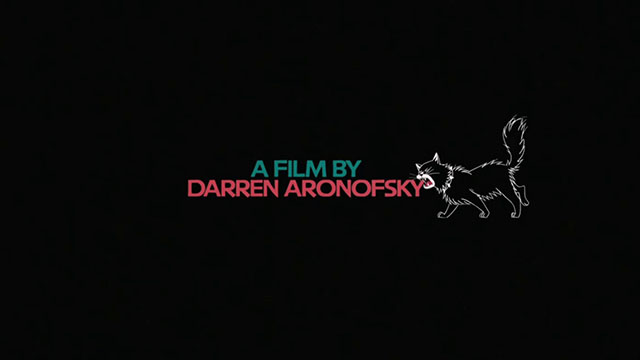 Caught Stealing - animated black and white longhair cat in end credits