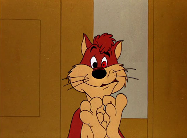 Cheese It, the Cat! - ginger and cream cartoon cat looking confused