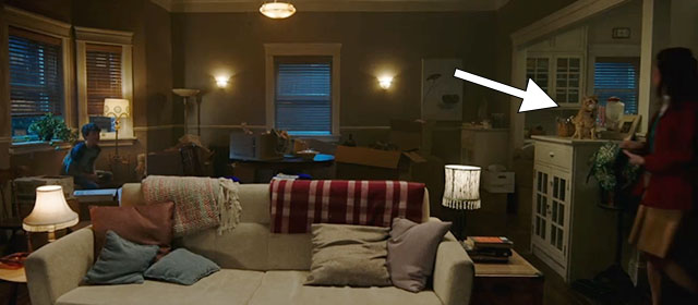 Child's Play - Andy Gabriel Bateman and his mother Karen Aubrey Plaza in apartment with ginger tabby cat Mickey Rooney