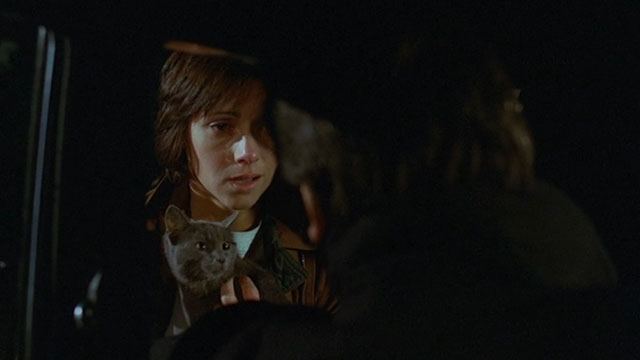 Le Choc - The Shock - Mathilde Catherine Leprince holding gray cat Soudan at car window