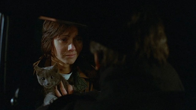 Le Choc - The Shock - Mathilde Catherine Leprince holding gray cat Soudan at car window