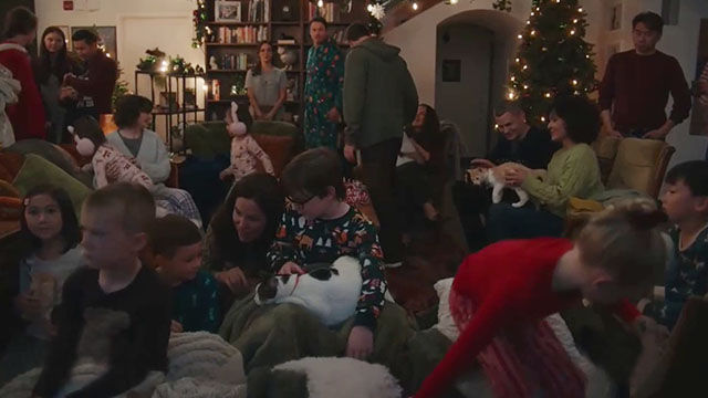Christmas at the Catnip Cafe - Pajama Movie Night party with kids, parents and cats