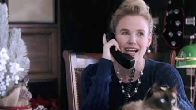 Christmas Everlasting - Carla Kelly Collins Lintz with Himalayan cat on her desk