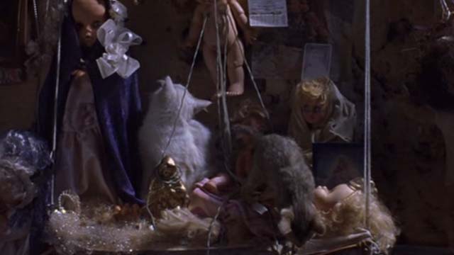 The Crime of Padre Amaro - kittens in front of religious display