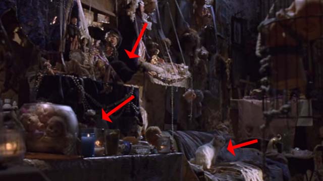 The Crime of Padre Amaro - numerous cats in Dionisia's home