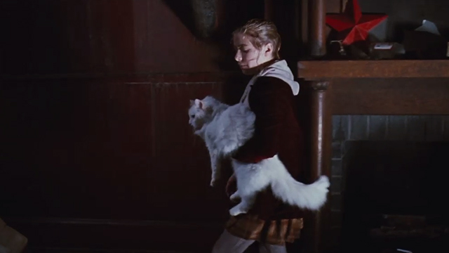 The Crow - Sarah Rochelle Davis with white Turkish Angora cat Gabriel