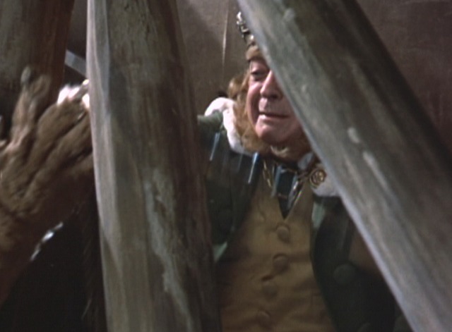 Darby O'Gill and the Little People - King Brian Jimmy O'Dea cowering from giant cat paw