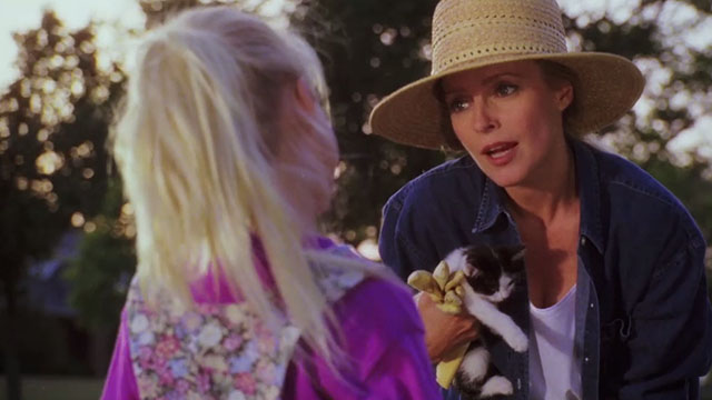 Dead Before Dawn - Linda Cheryl Ladd holding tuxedo kitten with Kathleen Kimberly Horner