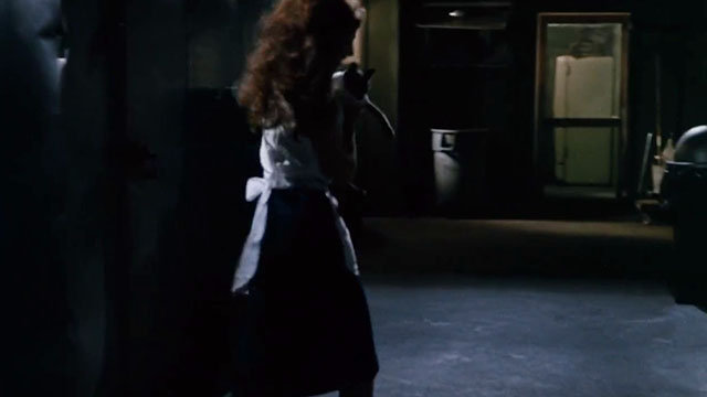 Death Screams - Ramona Jennifer Chase picking up Siamese cat in alley