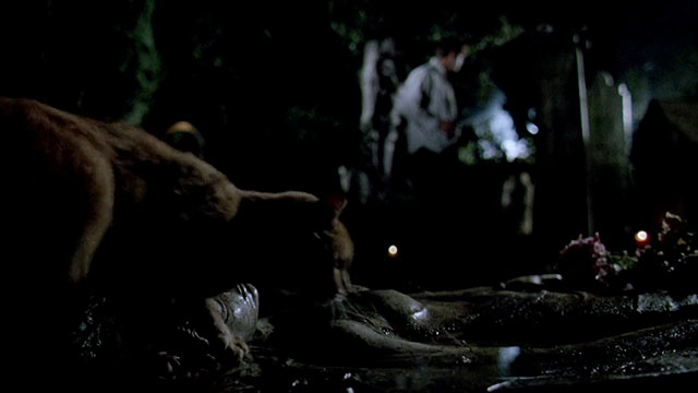 Dellamorte Dellamore - Francesco Dellamorte Rupert Everett with ginger tabby cat drinking water